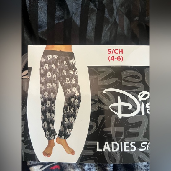 Disney Black and Gray Mickey Mouse Lady Sleep Joggers - Picture 3 of 3